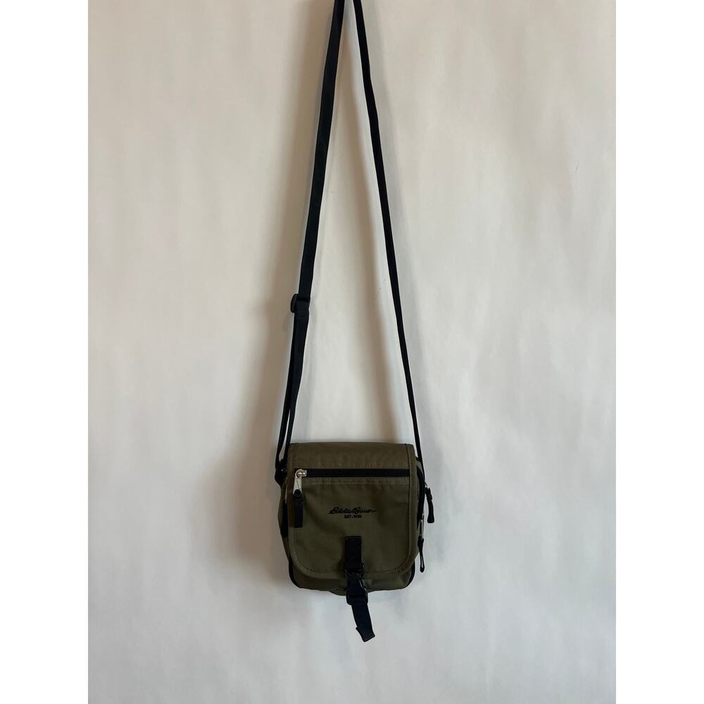 Eddie Bauer Crossbody Bag, Purse Unisex Green Black Small